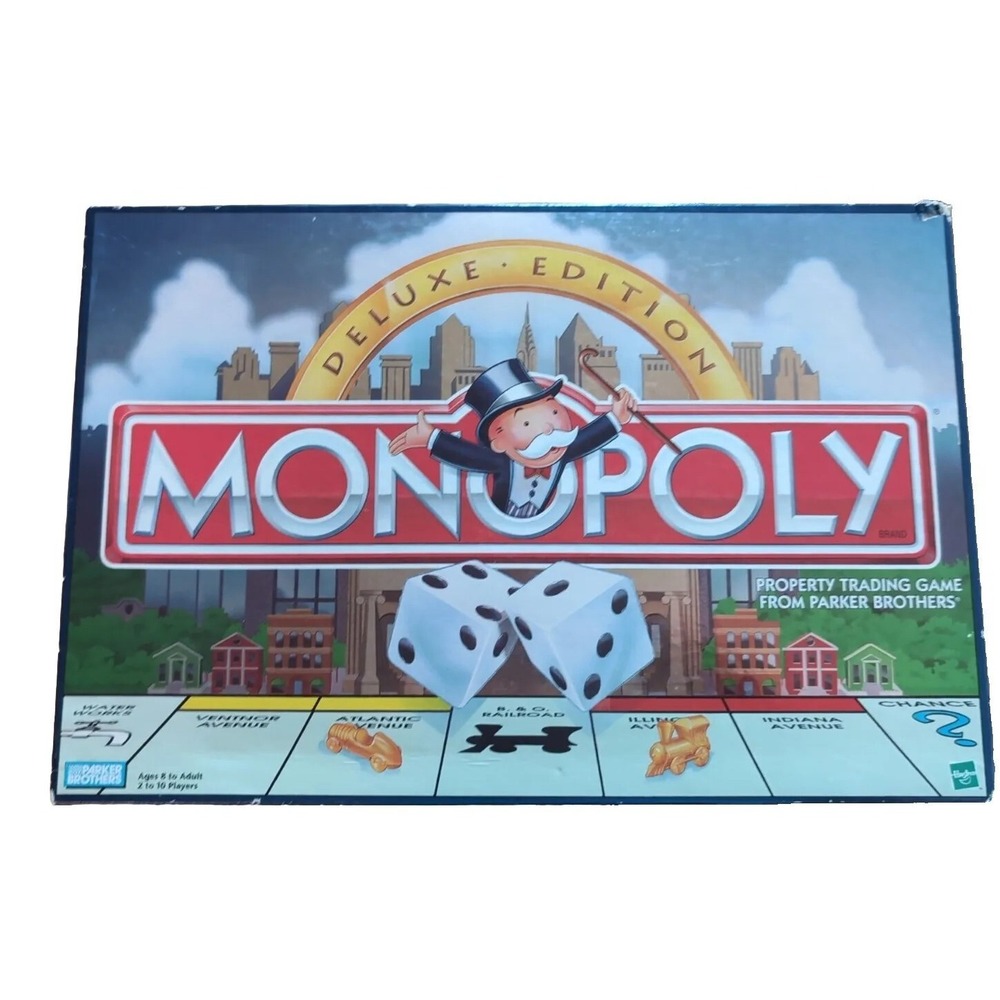 Vintage 1995 MONOPOLY DELUXE EDITION - Parker Brothers